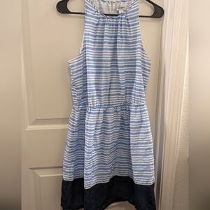 Blue Striped Dress - Medium